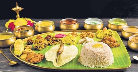 Traditional sadya -(Photo by Savya Rasa)