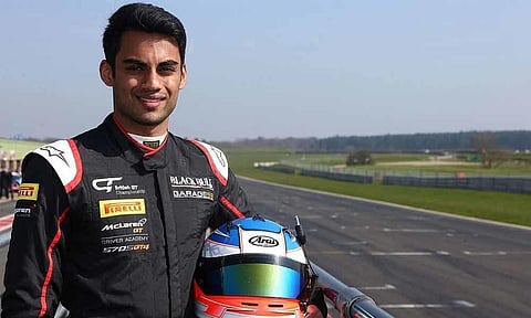 Indian racing driver Akhil Rabindra. (Photo | PTI)