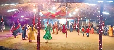 A ‘garba’ programme underway. (Express Photo)