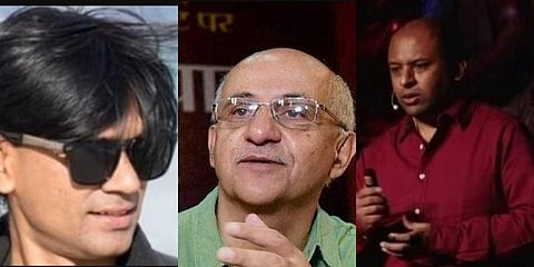 From left Mohammad Zubair, Harsh Mander and Pratik Sinha. (File Photo and PTI)