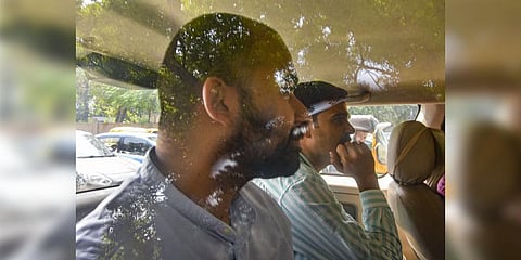 AAP leader and businessman Vijay Nair being produced at the Rouse Avenue court following his arrest by CBI officials.(File Photo | PTI)