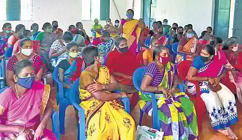 Image used for representational purpose. A scene from one of the training sessions conducted for the members of newly-formed Self Help Groups in Tiruvallur district | Express