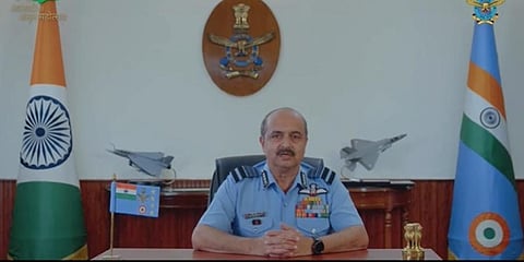 Air Chief Marshal V R Chaudhari. (Photo | Indian Air Force Twitter)