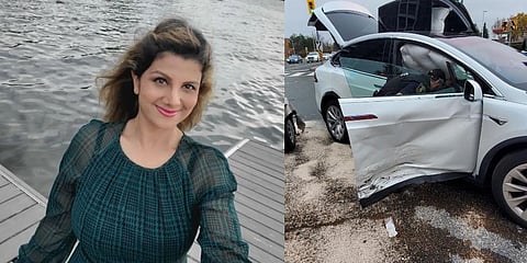 Indian actress Rambha who recently met with a car accident in Canada. (Photo | Rambha Indrakumar Instagram)
