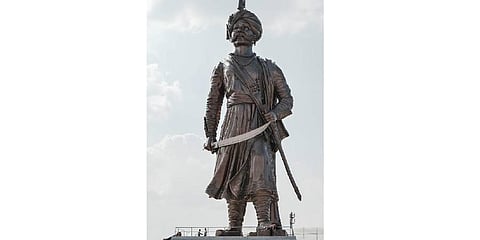 108 feet statue of Nadaprabhu Kempegowda at Kempegowda International Airport in Bengaluru