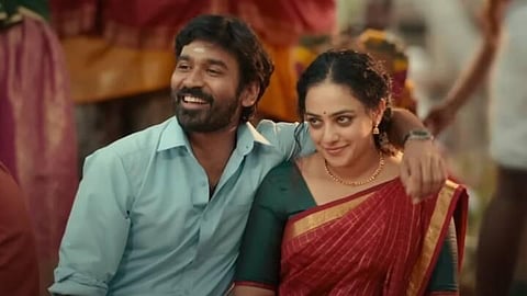 Dhanush and Nithya Menen in a still from 'Thiruchitrambalam'.