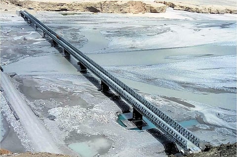 Infrastructure built by Army in Eastern Ladakh. (Photo | PIB)