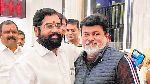 Eknath Shinde (L) with Uday Samant (R). (Photo | PTI)