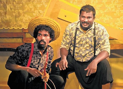 Scene from a drama staged at Kaleidoscope in Madurai. (Photo | Express)