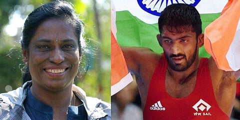 Former sprint queen PT Usha and Olympic bronze medallist wrestler Yogeshwar Dutt