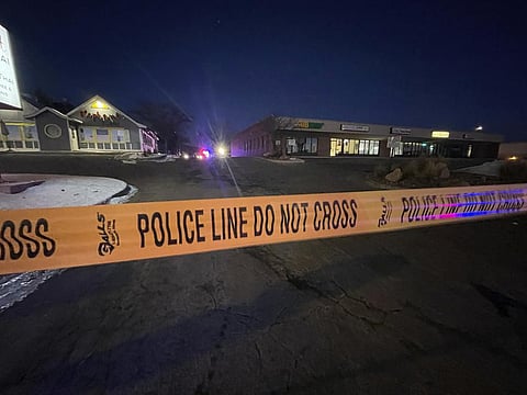 Crime tape is set up near a gay nightclub in Colorado Springs, Colo., Sunday, Nov. 20, 2022 where a shooting occurred late Saturday night. (Photo | AP)