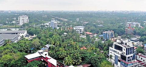 An aerial view of Maradu municipality