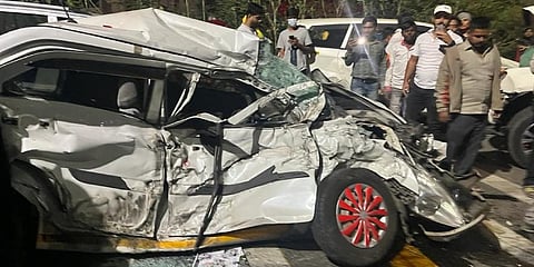 The accident occurred on Navale bridge and it happened either due to suspected brake failure of the truck. (Photo | ANI)