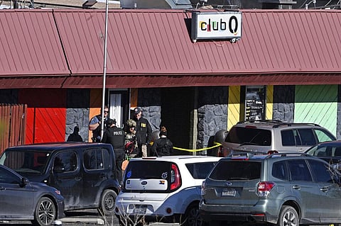Police enter Club Q in Colorado Springs on Nov. 20, 2022, as they continue to investigate the Saturday night shooting that left several people dead and multiple others injured. (Photo | AP)
