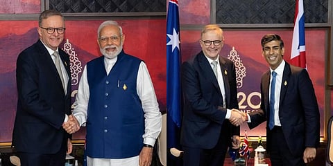 The deals would come into force 30 days after countries have advised each other in writing that the supporting legislation has been passed by their parliaments. (Photo | Anthony Albanese Twitter)