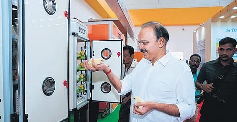 Chevella MP G Ranjith Reddy at the inauguration of three-day ‘Poultry India-2022’ exhibition at Hitex, Madhapur on Wednesday