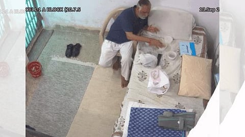 Delhi minister Satyendar Jain was seen eating a plate of food inside Tihar jail in a video.