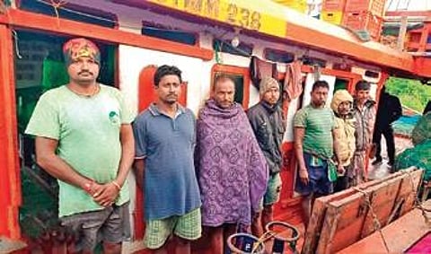 The seven arrested fishermen | Express