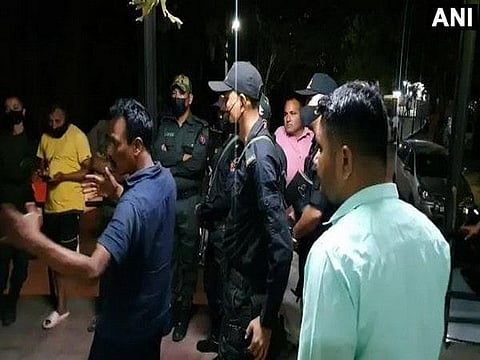 Two jawans of the Indian Reserve Battalion (IRB) were shot dead and two sustained gun injuries after their colleague opened fire at them following a brawl. (Photo | ANI Twitter)