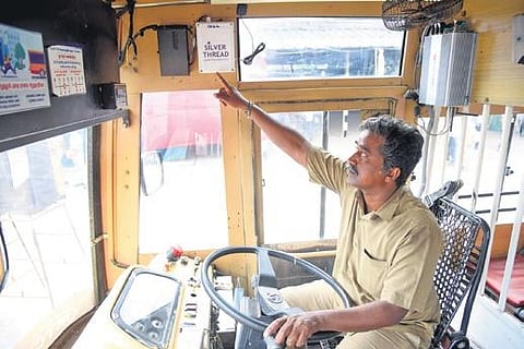 The GPS-based automatic bus stop announcement system has been introduced in 150 buses | R Satish Babu