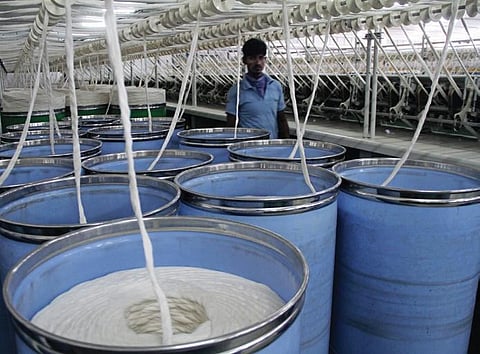 File photo of cotton yarn manufacturing in Coimbatore | Express