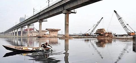 Interception of these 32 drains would prevent nearly 25% of the total sewage discharge into the Najafgarh drain. (Photo | Express)