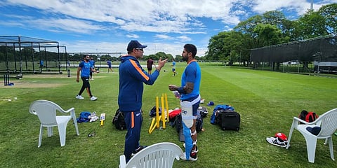 Team India gear up for the third ODI vs New Zealand in Christchurch.(Photo | BCCI Twitter)