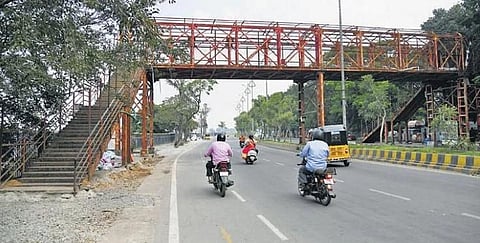 The Foot-over-Bridge at the NTR Marg Road | Vinay Madapu