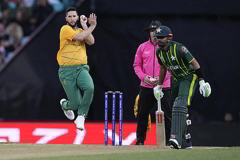 South Africa's Wayne Parnell bowls during the T20 World Cup cricket match between Pakistan and South Africa in Sydney. (Photo | AP)