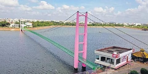 Following the Gujarat tragedy, the Lakkavaram cable bridge is being tested again by officials for safety