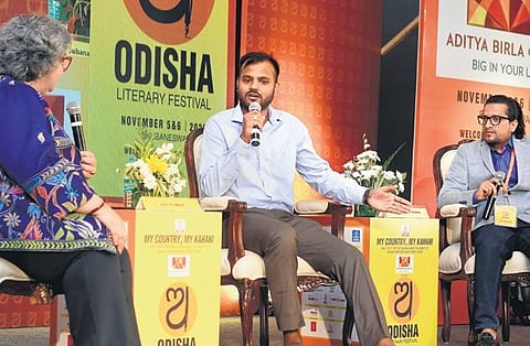 Kaveree Bamzai with Anil Pradhan and Jubanashwa Mishra | Express