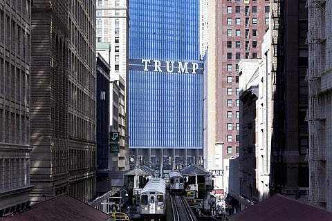The Trump International Hotel and Tower is seen looking north on Wabash Ave. in Chicago's famed Loop (File Photo | AP)