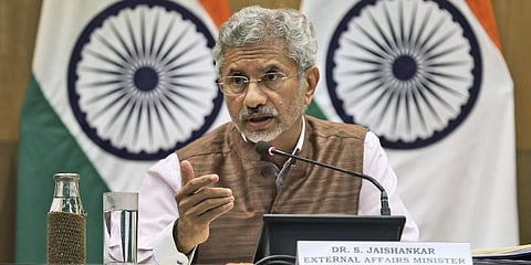 India's Foreign Minister S Jaishankar addresses a press conference in New Delhi. (File Photo |PTI)