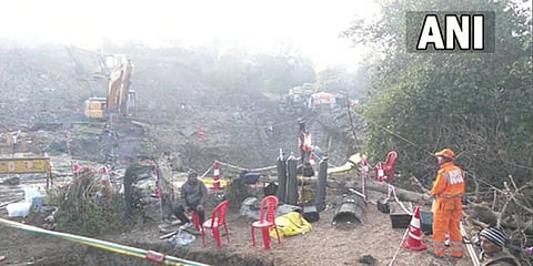 The boy, Tanmay, had fallen into the borewell at Mandavi village on Tuesday evening. (Photo | ANI)