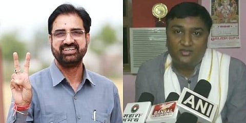 MP legislators Jajpal Singh Jajji and Rahul Singh Lodhi. (Photos Twitter/ ANI)