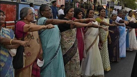 (Representational Image. A part of the pledge stating that a woman in the family should have equal property rights over her father’s property. (Photo | AP)