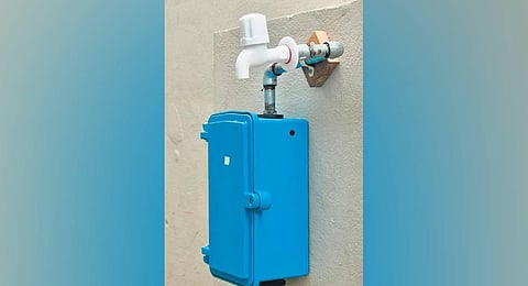 Meters fixed to water taps at Madhura Nagar | Prasant Madugula