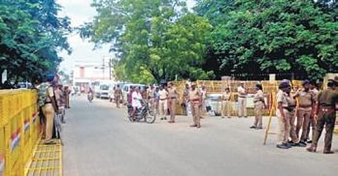 Police vigil when anti-Sterlite protesters came to petition the collector | Express