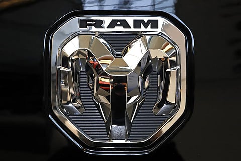 This is the 2020 Ram truck logo on display at the 2020 Pittsburgh International Auto Show Thursday, Feb.13, 2020 in Pittsburgh. (File Photo | AP)