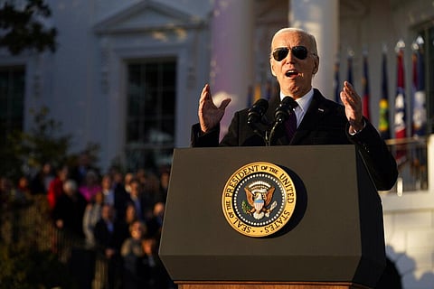 President Joe Biden speaks during a bill signing ceremony for the Respect for Marriage Act. (Photo | AP)