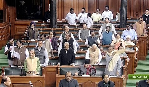 Parliamentarians in the Lok Sabha during the ongoing Winter Session of Parliament (Photo | PTI)