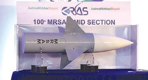 KRAS officials roll out the 100th MRSAM missile kit for the armed forces