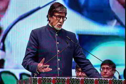 Bollywood actor Amitabh Bachchan speaks during inauguration of the 28th Kolkata International Film Festival, in Kolkata. (Photo | PTI)