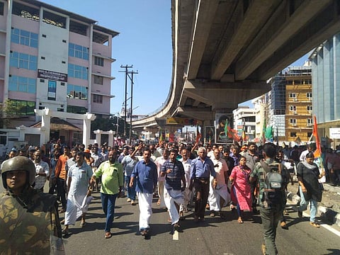 Representational image of BJP protest march. (Photo | EPS/A Sanesh)