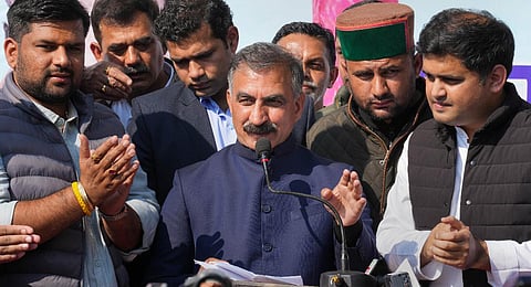 Himachal Pradesh CM Sukhvinder Singh Sukhu. (Photo | PTI)