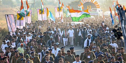 Congress leader Rahul Gandhi during the party's 'Bharat Jodo Yatra'. (Photo | PTI)