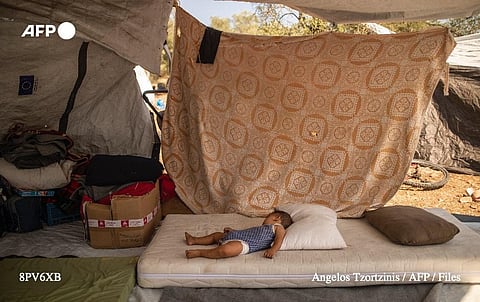 A two-month-old baby was recovered dead in the early hours of Friday from a migrant wreckage off Lesbos. (Photo | AFP)