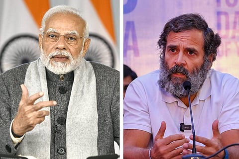 Narendra Modi and Rahul Gandhi. (Photo | PTI , special arrangement)