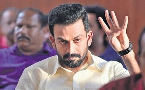 Prithviraj from the upcoming Malayalam gangster thriller, Kaapa. (File photo)