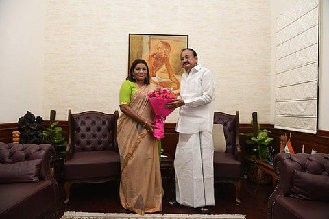 Renuka Singh Saruta, the Minister of State for Tribal Affairs. (File photo | VP's Twitter)